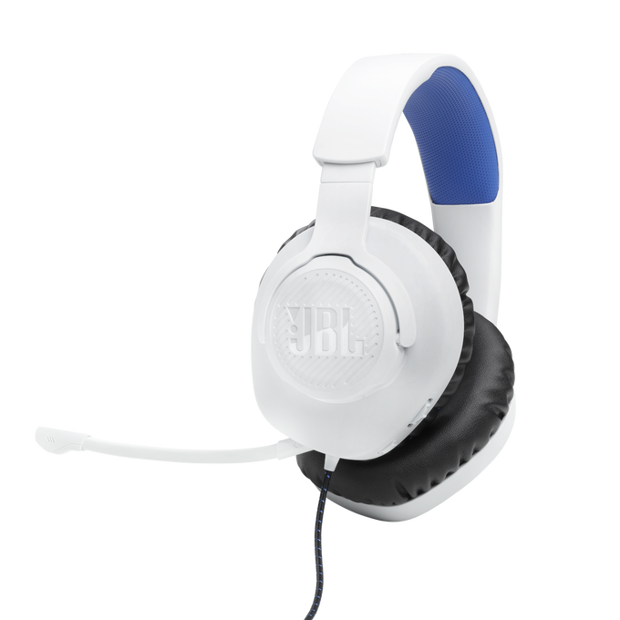 JBL Quantum 100P Console - White - Wired over-ear gaming headset with a detachable mic - Hero image number null